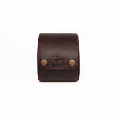 Single leather watch roll - Vintage Oak - M & SON