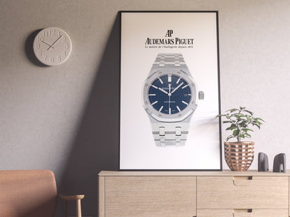 Audemars Piguet Royal Oak Blue Dial Poster - M & SON