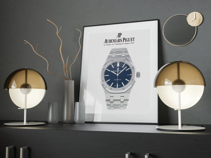 Audemars Piguet Royal Oak Blue Dial Poster - M & SON