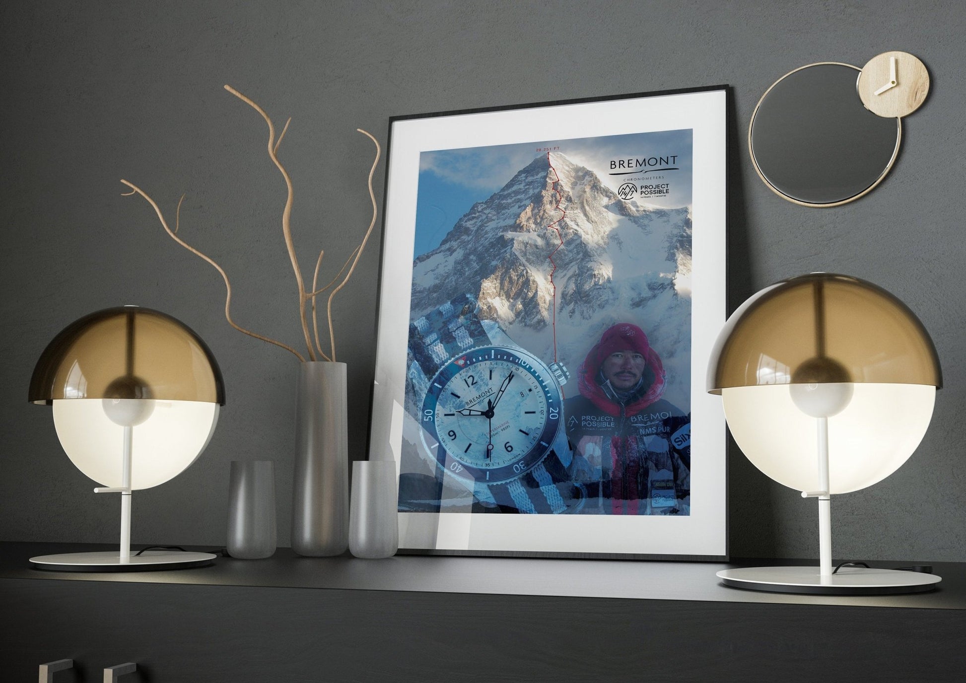 Bremont s300 Nirmal Purja K2 Mountain Climber Poster - M & SON