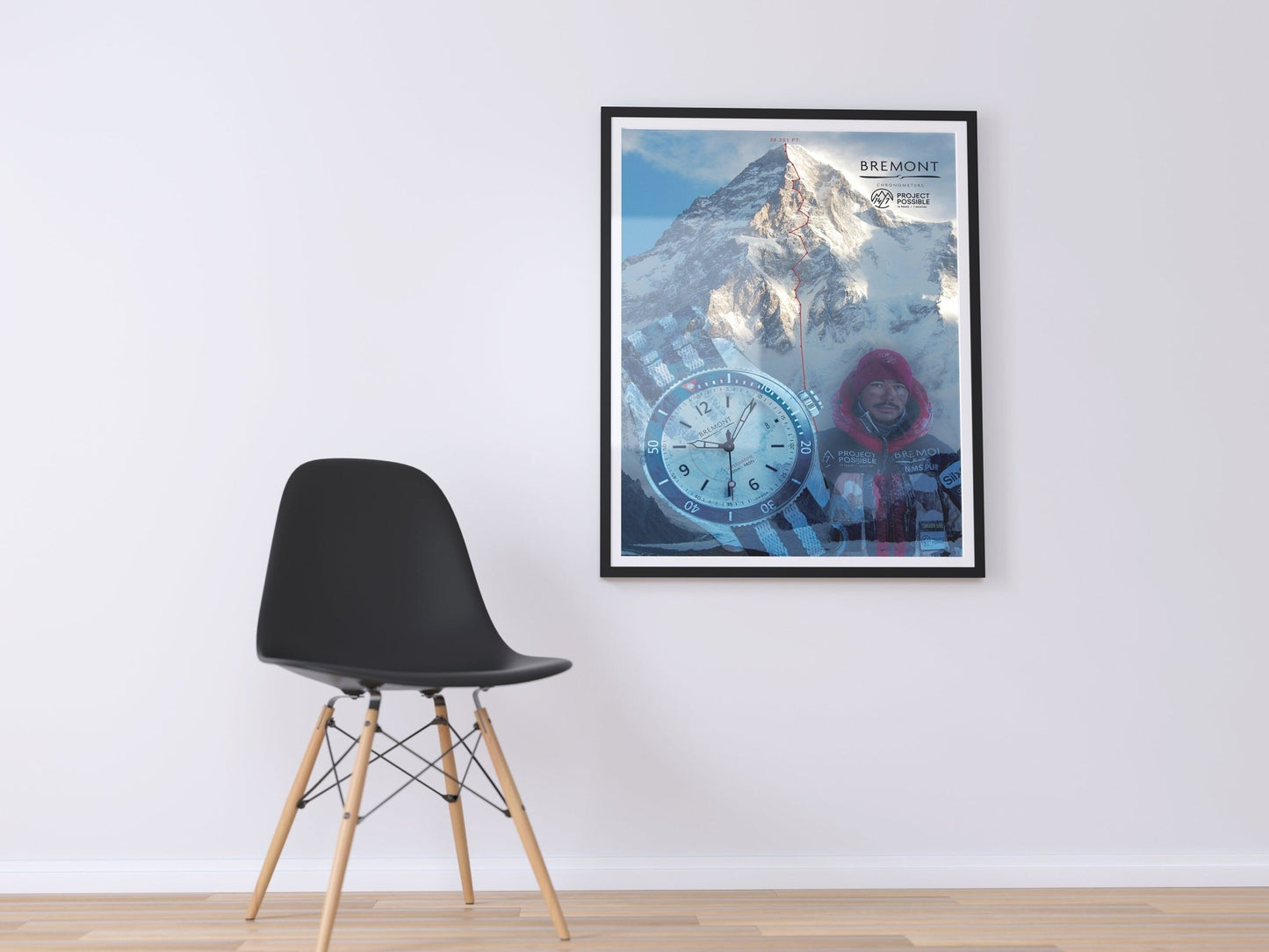 Bremont s300 Nirmal Purja K2 Mountain Climber Poster - M & SON