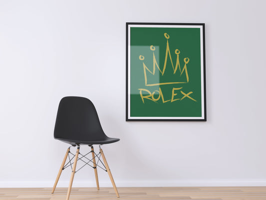 Rolex Graffiti Style Crown Poster