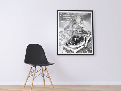 Rolex Explorer Advert Poster