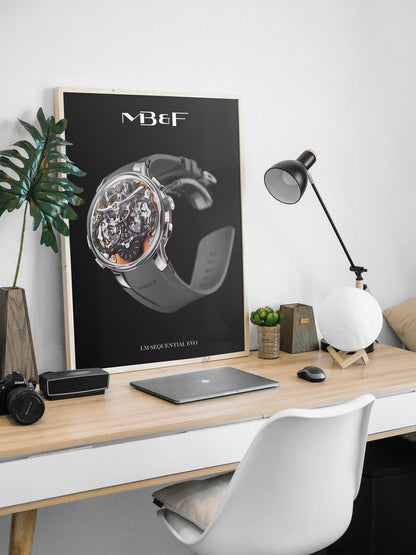 m and son, watch poster, forward facing