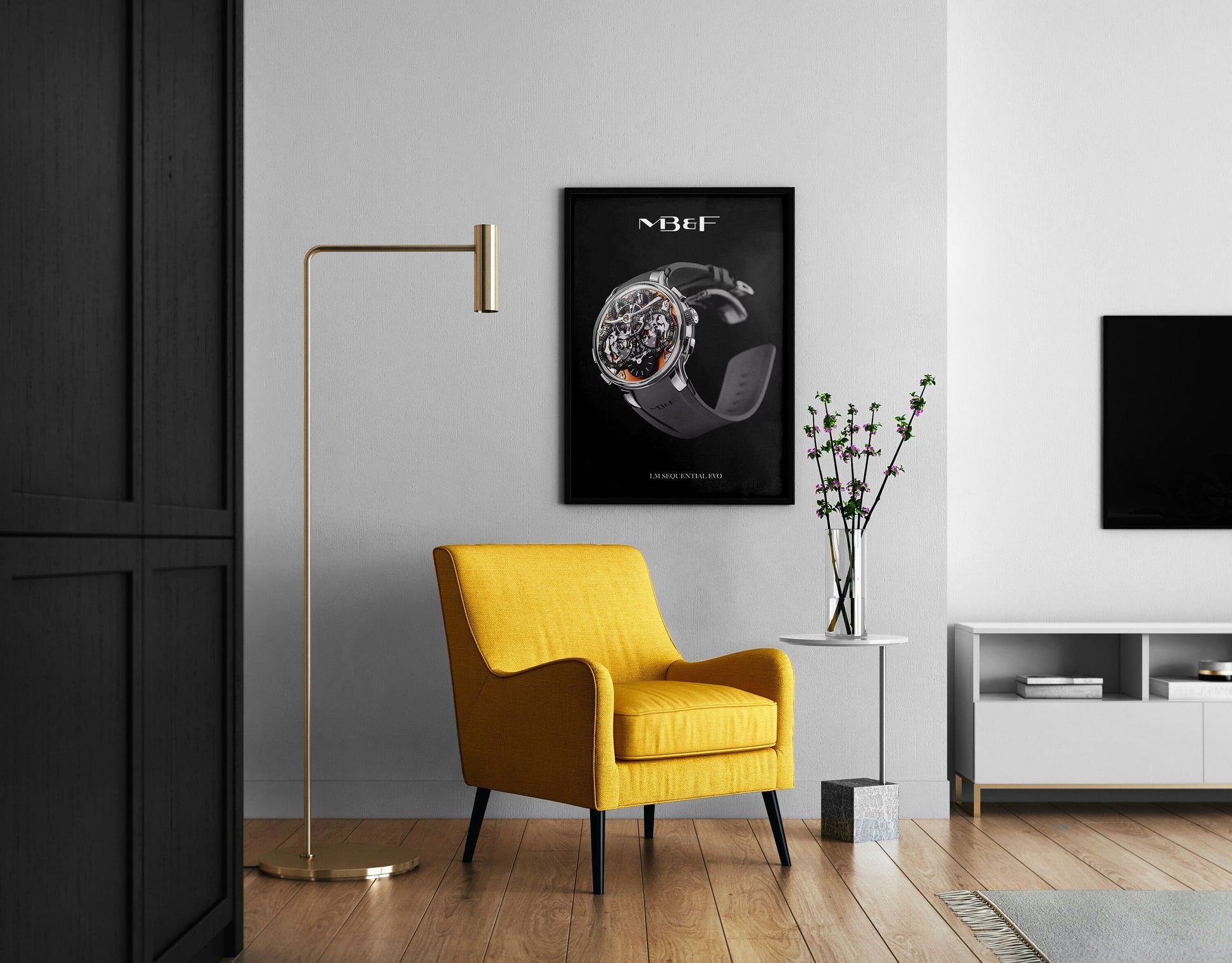 m and son, watch poster, forward facing