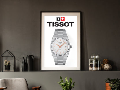 Tissot PRX White Dial Poster