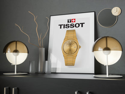 Tissot PRX Gold Watch Poster