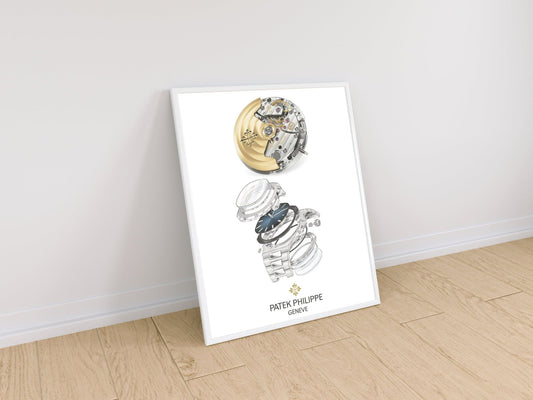Patek Philippe Nautilus Exploding Design Poster - M & SON