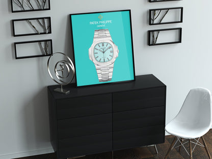 Patek Philippe Nautilus Tiffany Dial Poster - M & SON