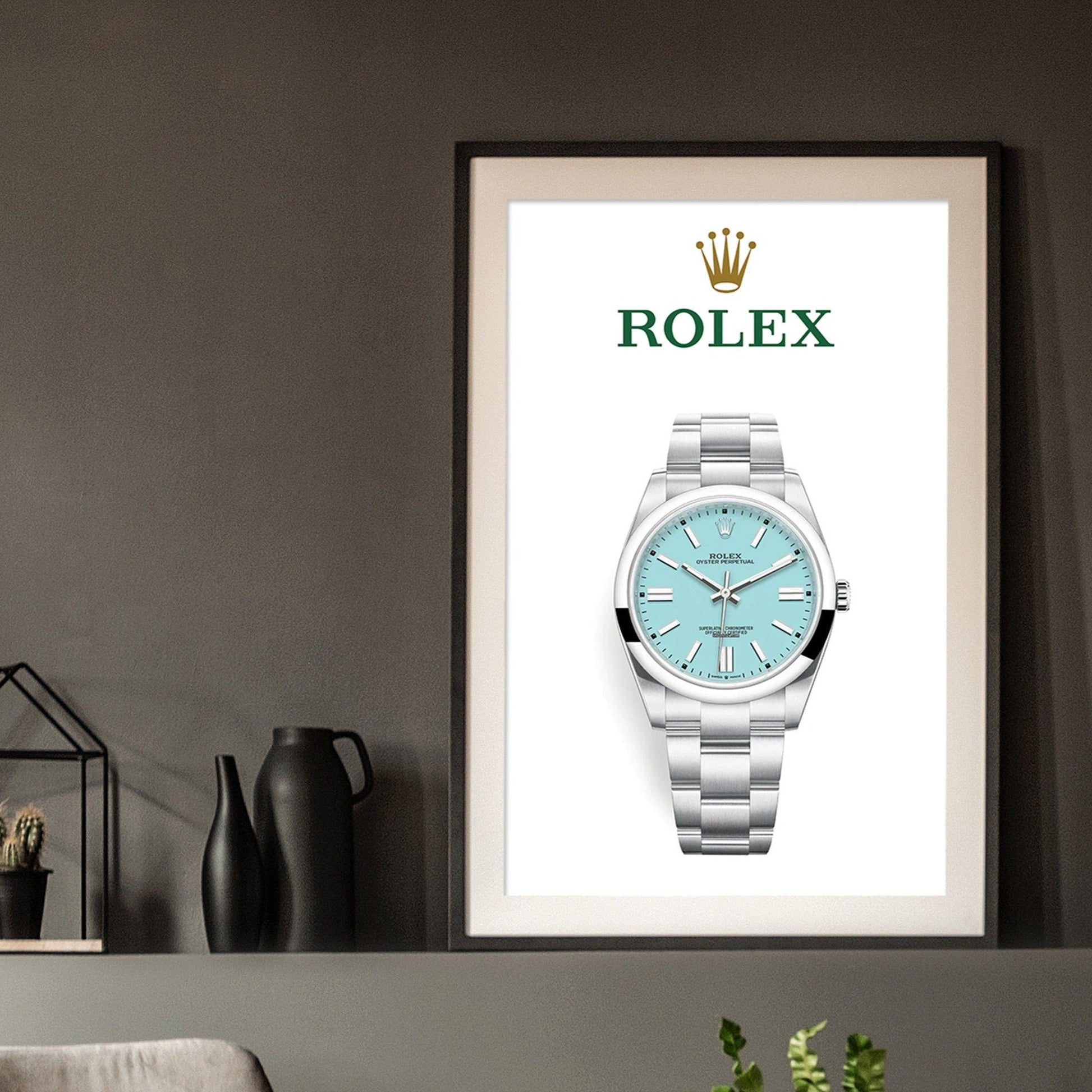 Rolex Oyster Perpetual Tiffany Blue Dial Poster - M & SON