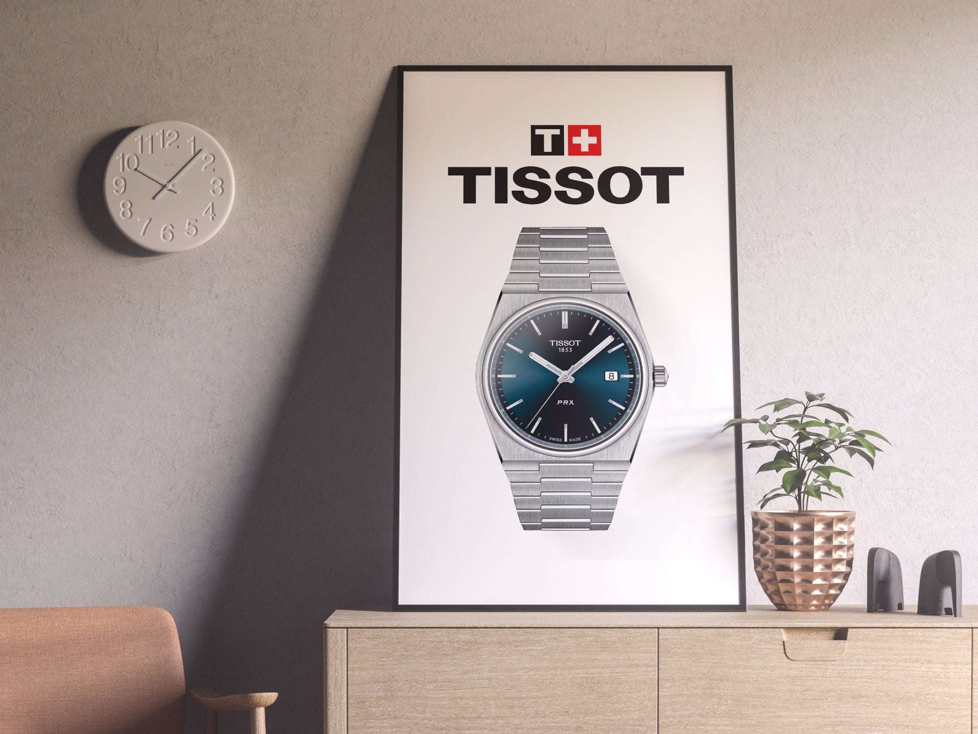 Tissot PRX Blue Dial Poster - M & SON
