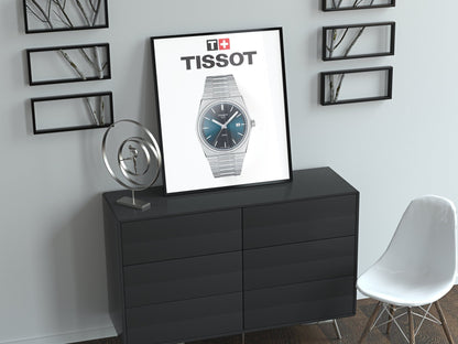 Tissot PRX Blue Dial Poster - M & SON