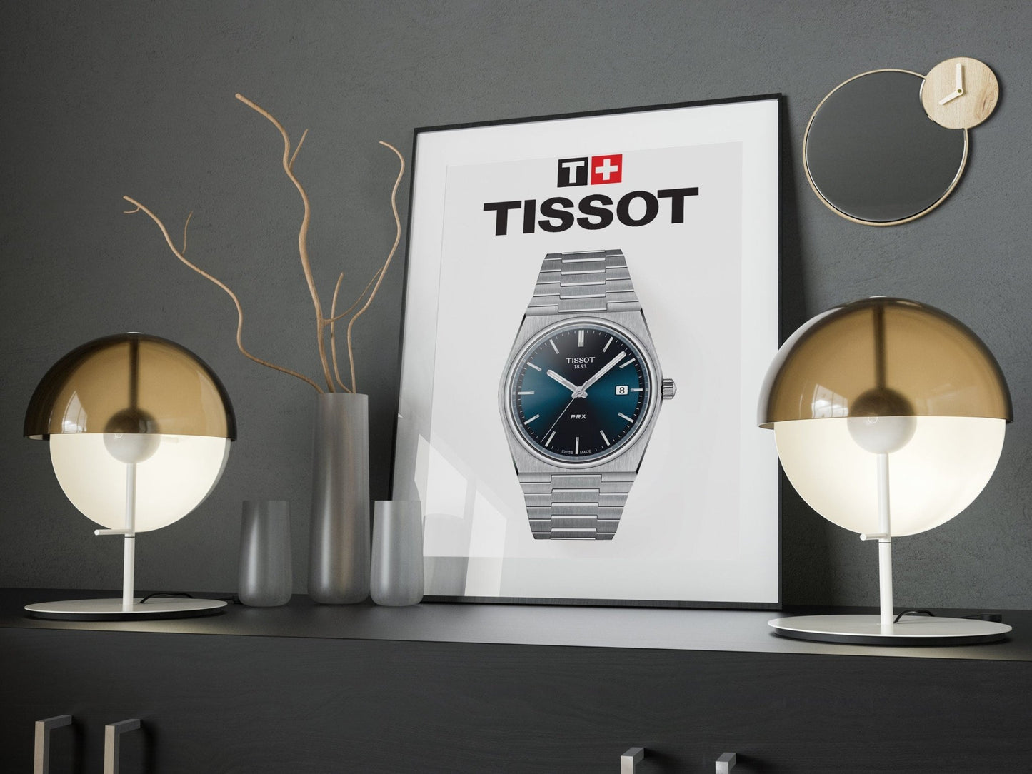 Tissot PRX Blue Dial Poster - M & SON