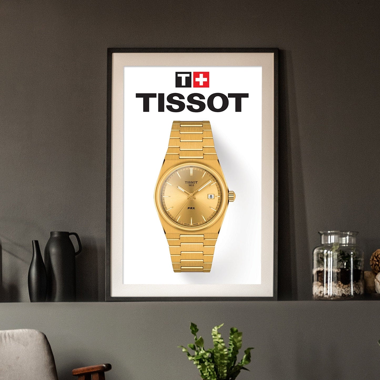 Tissot PRX Gold Watch Poster - M & SON