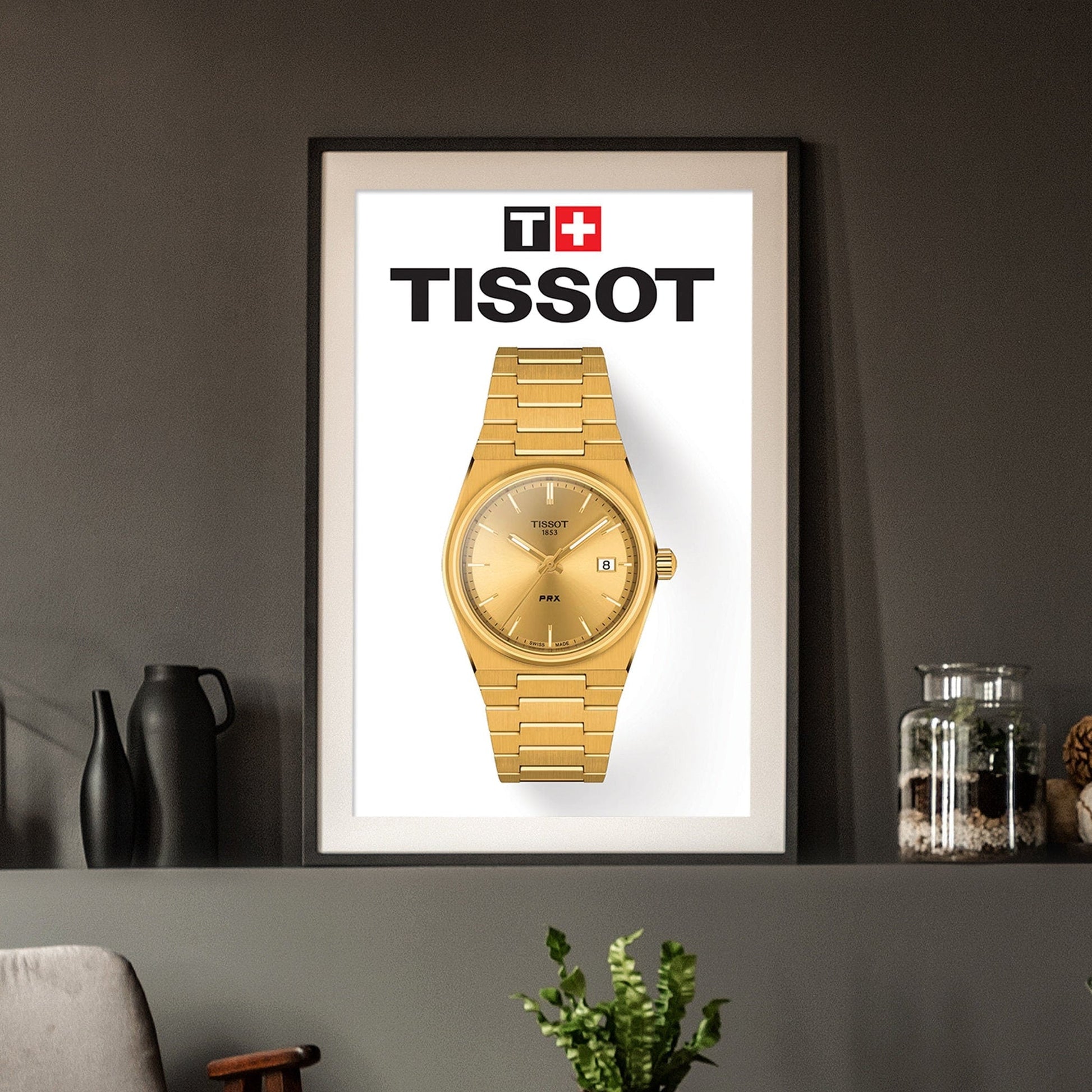 Tissot PRX Gold Watch Poster - M & SON