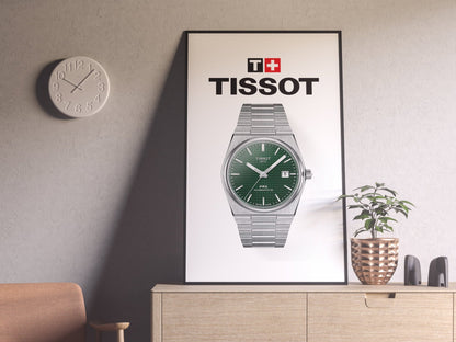 Tissot PRX Green Dial Watch Poster - M & SON