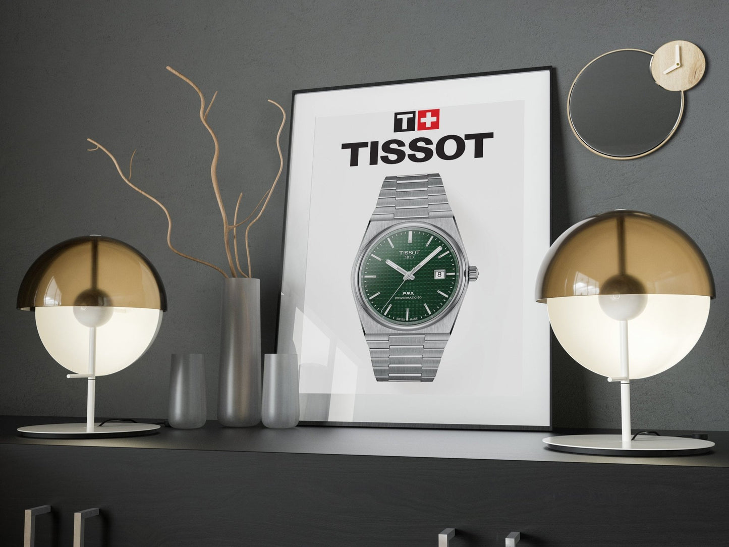 Tissot PRX Green Dial Watch Poster - M & SON