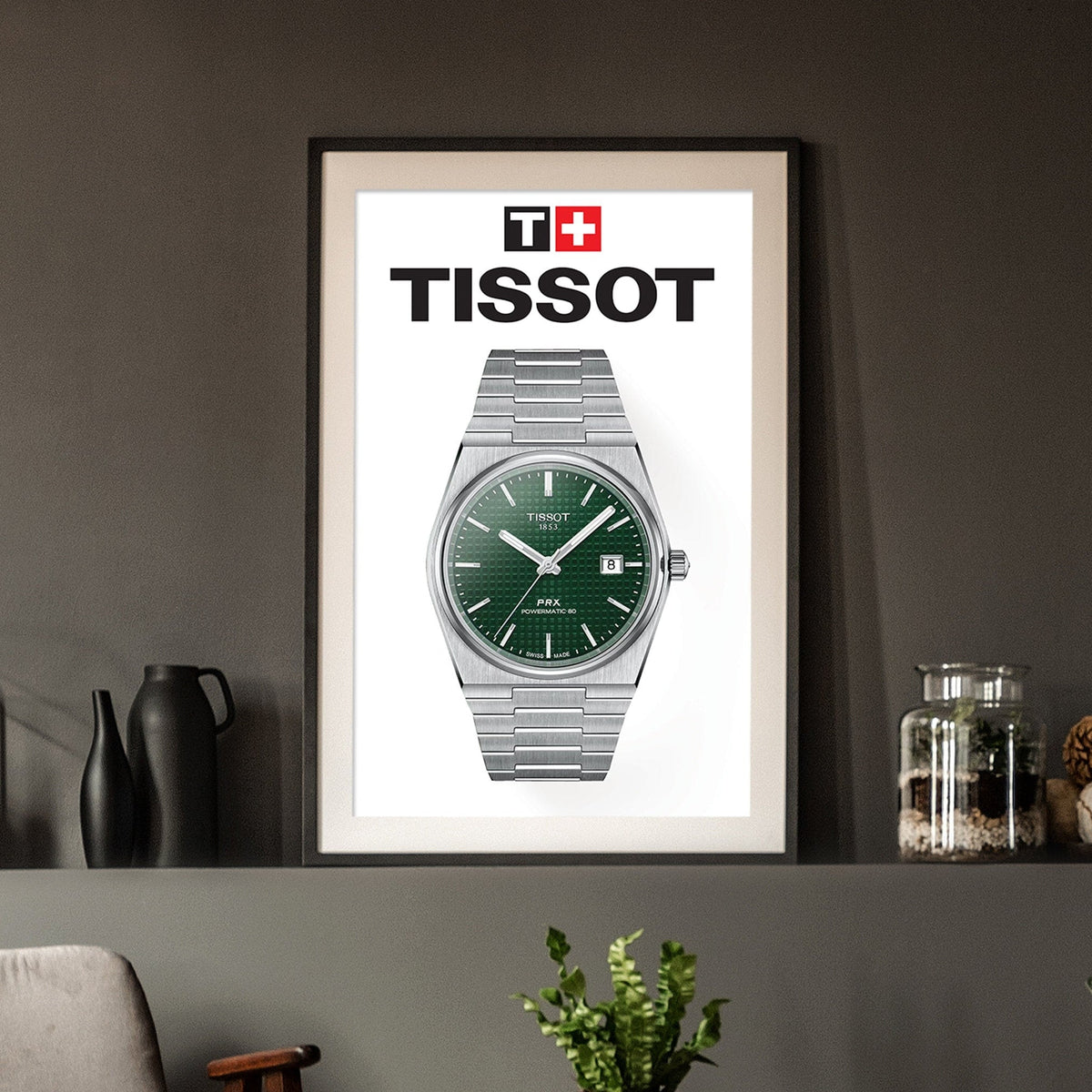 Tissot PRX Green Dial Watch Poster - M & SON