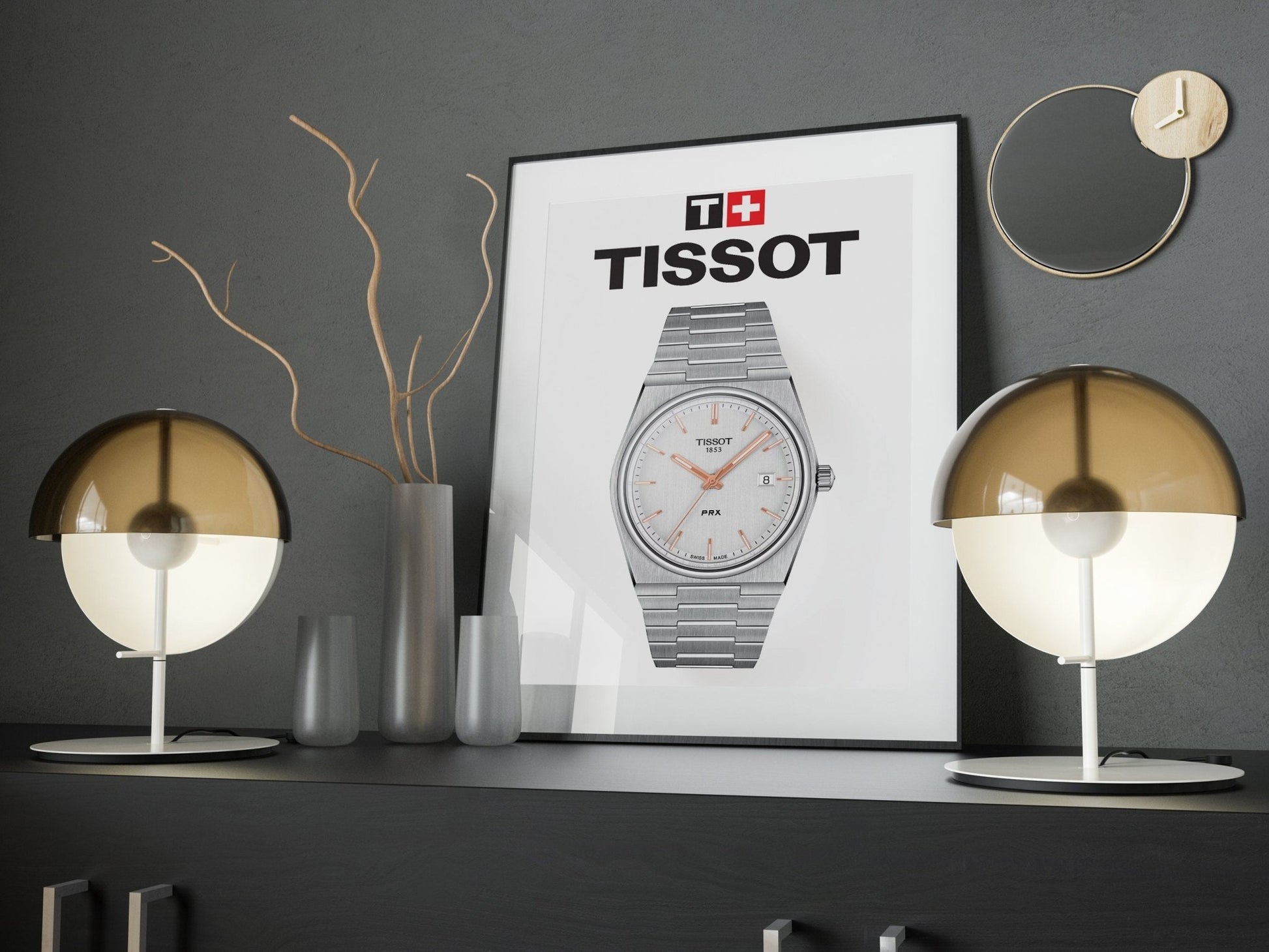 Tissot PRX White Dial Poster - M & SON