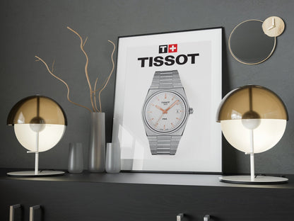 Tissot PRX White Dial Poster - M & SON