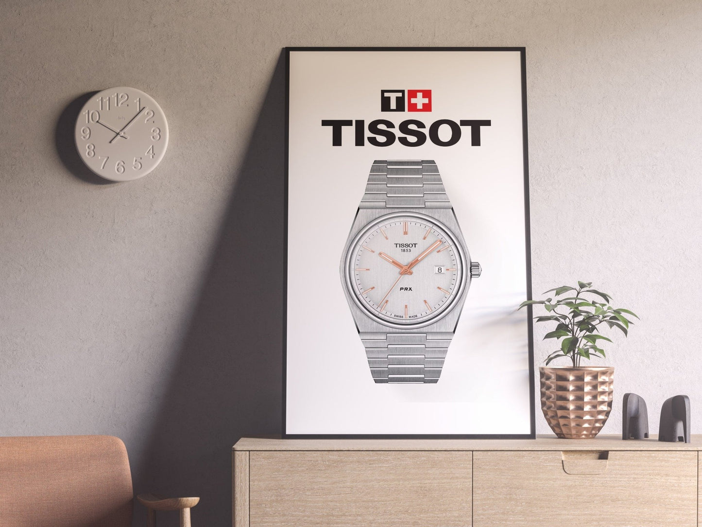 Tissot PRX White Dial Poster - M & SON