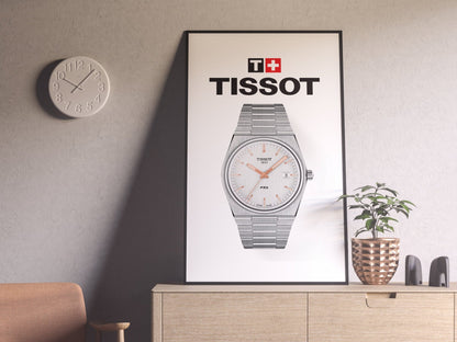 Tissot PRX White Dial Poster - M & SON