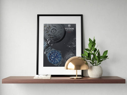 Tudor Pelagos Blue Dial Poster - M & SON