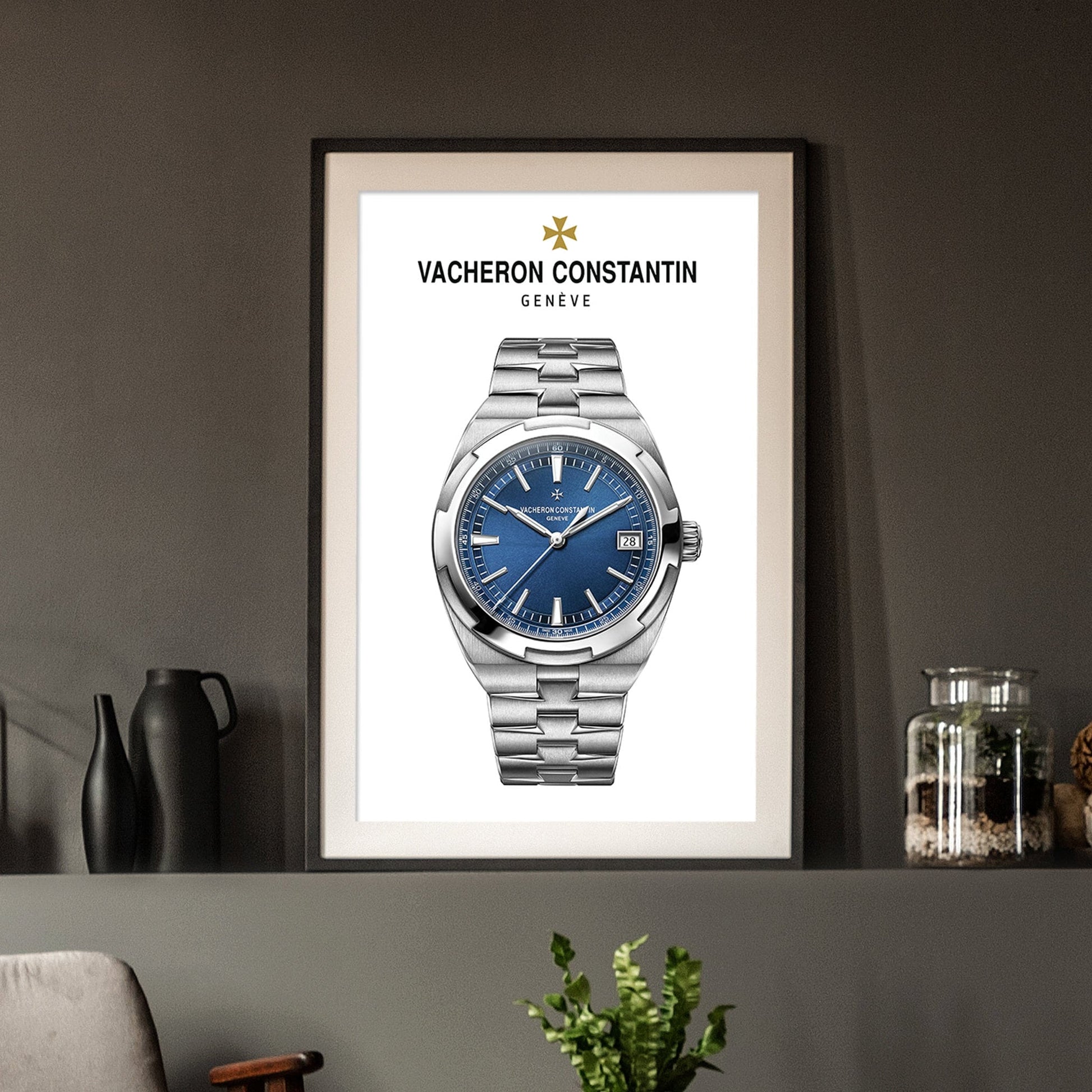 Vacheron Constantin Overseas Blue Dial Poster - M & SON