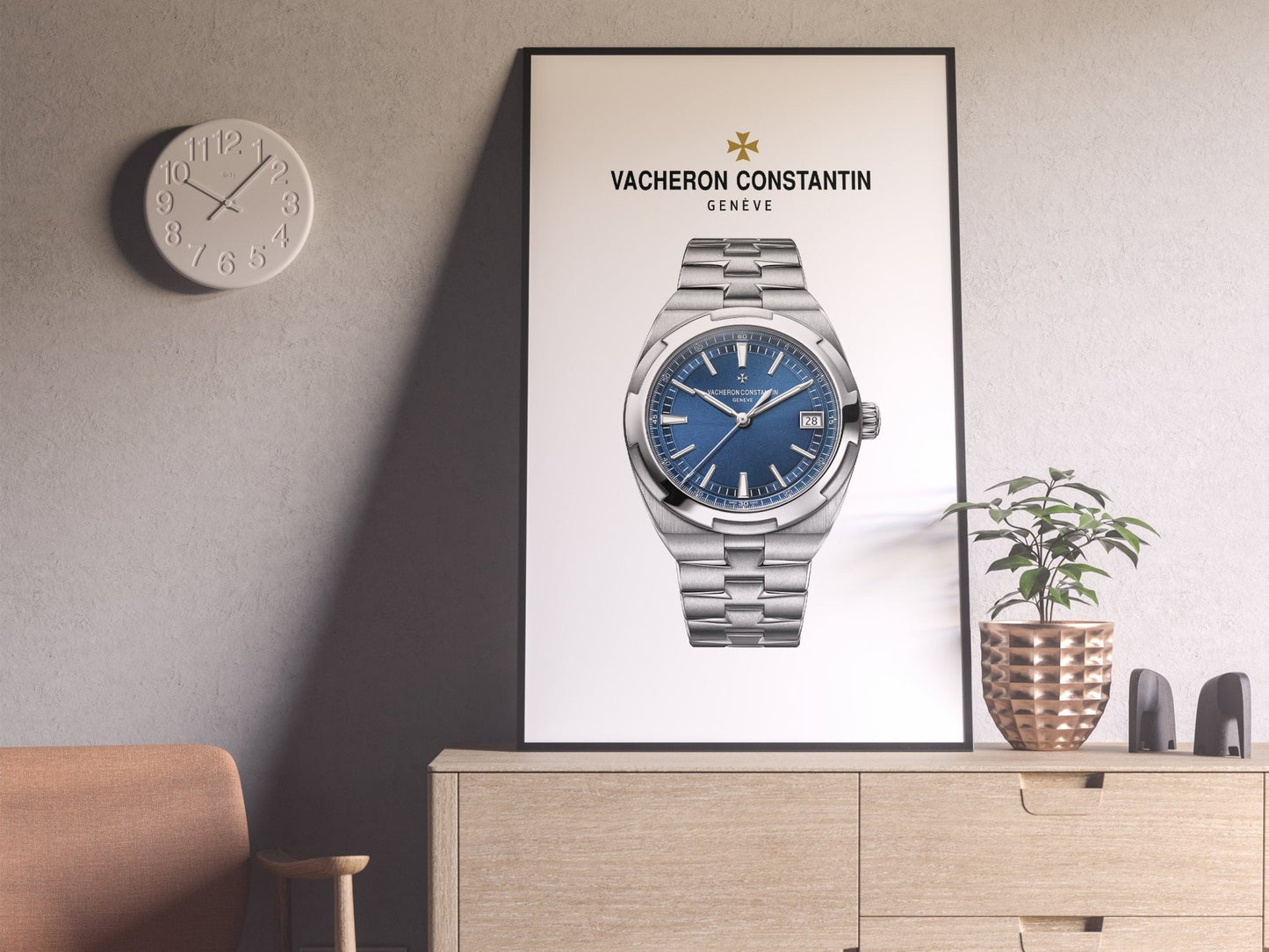 Vacheron Constantin Overseas Blue Dial Poster - M & SON