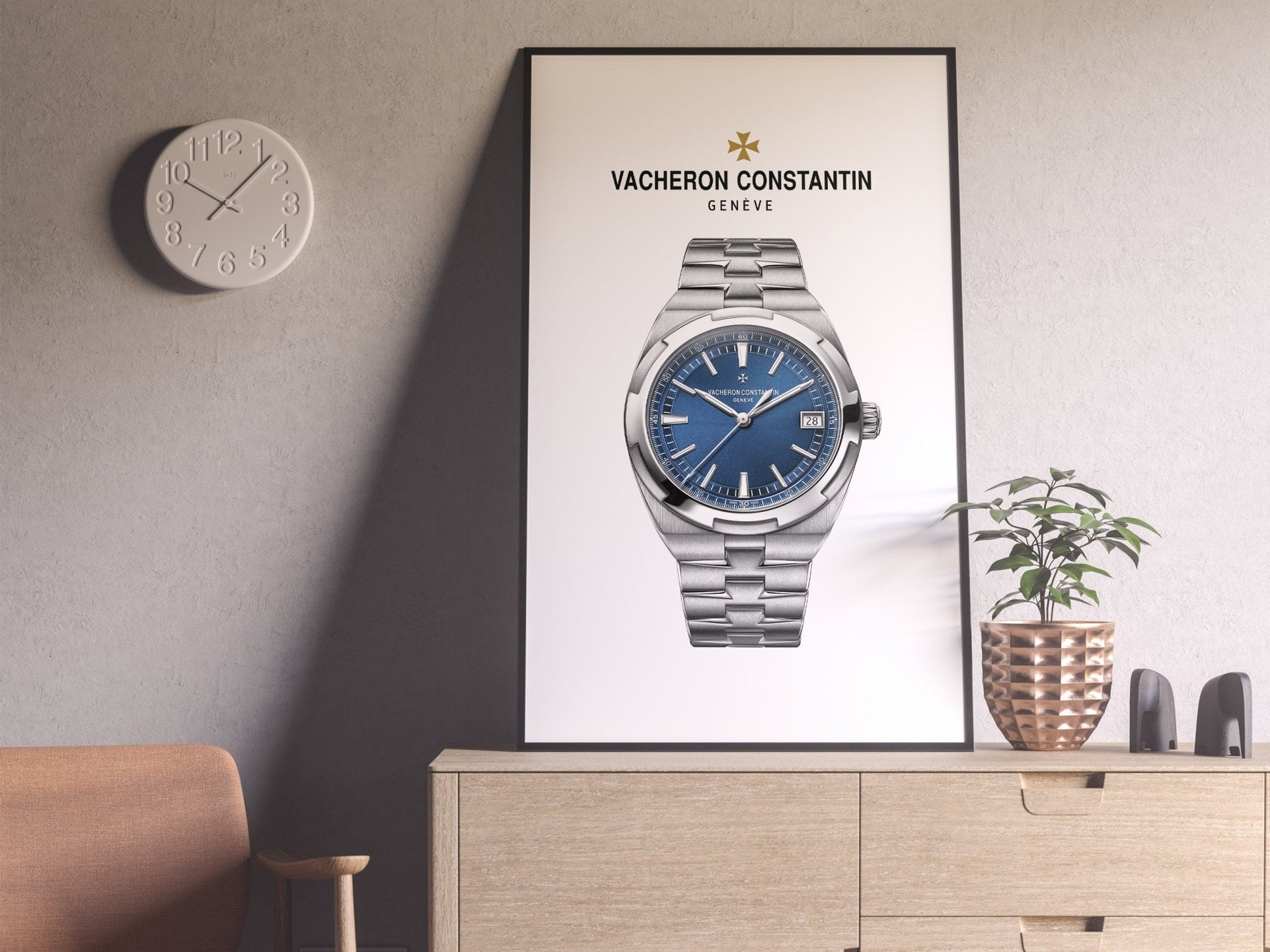 Vacheron Constantin Overseas Blue Dial Poster - M & SON