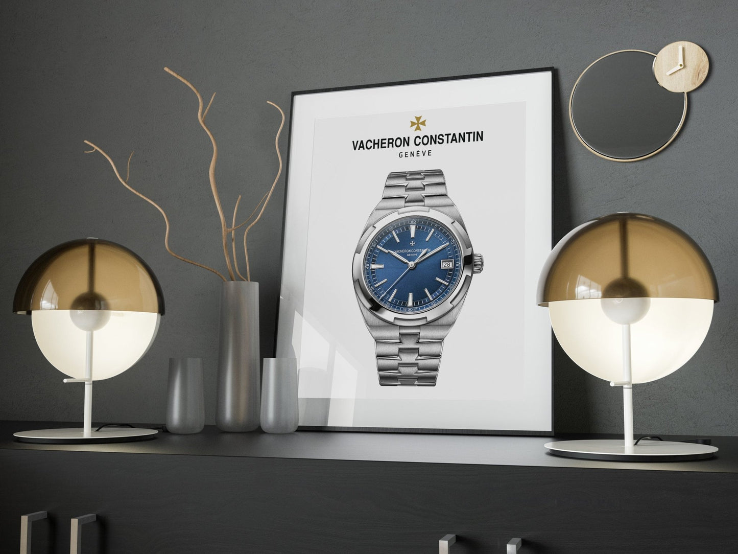 Vacheron Constantin Overseas Blue Dial Poster - M & SON