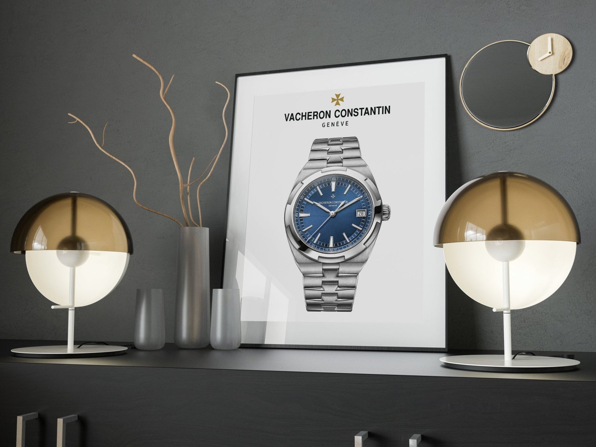 Vacheron Constantin Overseas Blue Dial Poster - M & SON