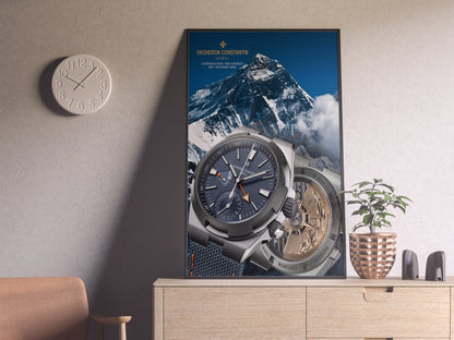Vacheron Constantin Overseas "Everest" Dual Time Limited Editions In Titanium Poster - M & SON
