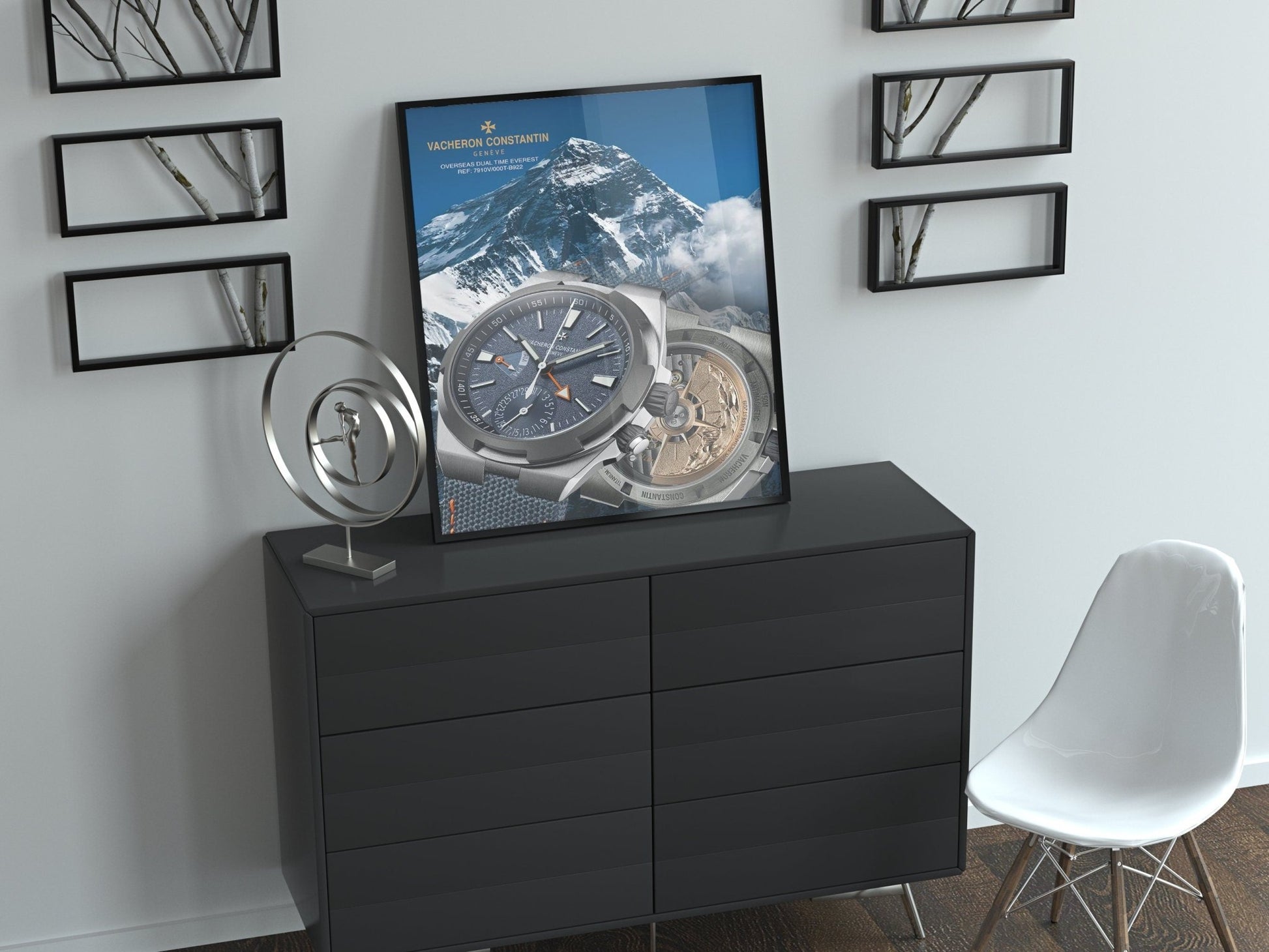 Vacheron Constantin Overseas "Everest" Dual Time Limited Editions In Titanium Poster - M & SON