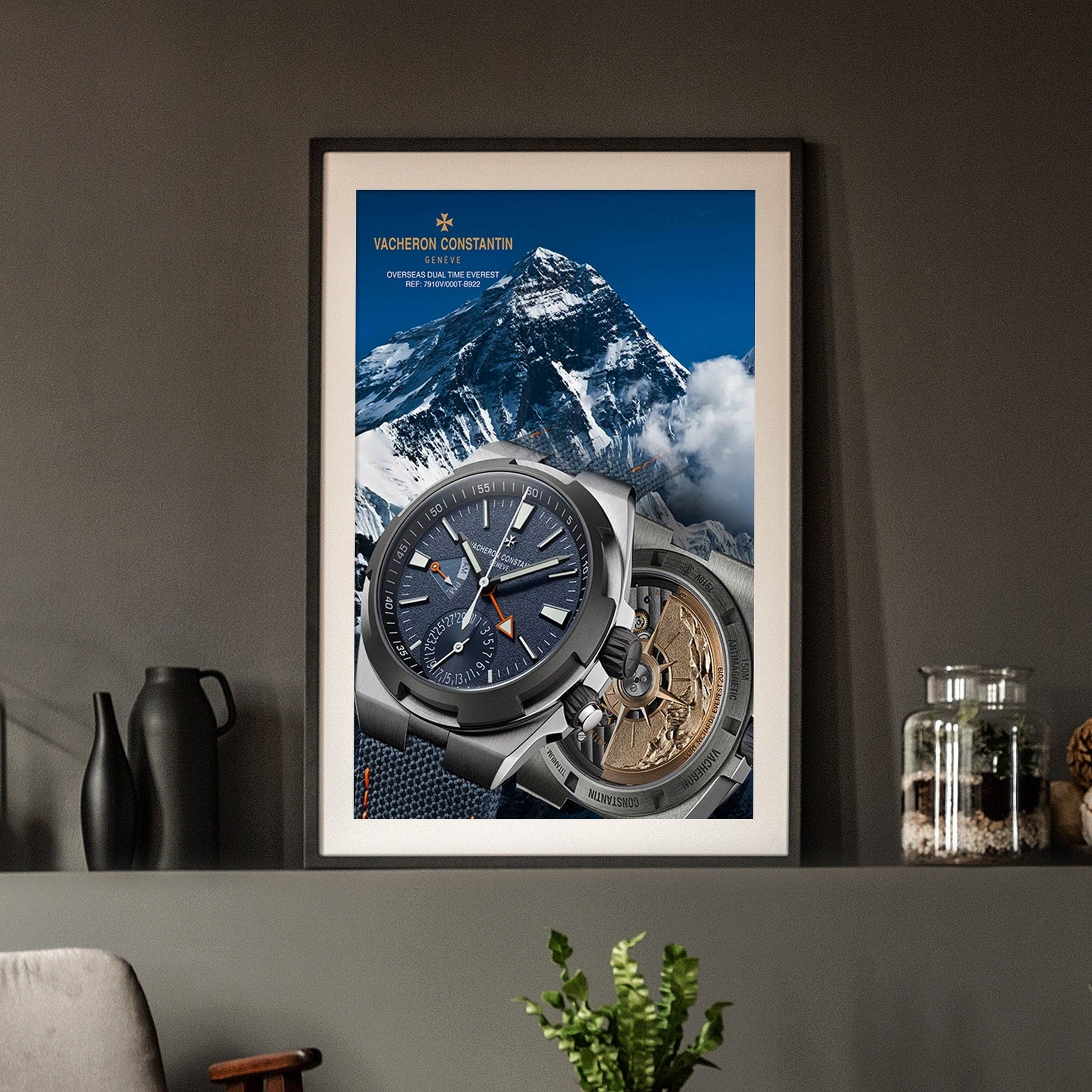 Vacheron Constantin Overseas "Everest" Dual Time Limited Editions In Titanium Poster - M & SON