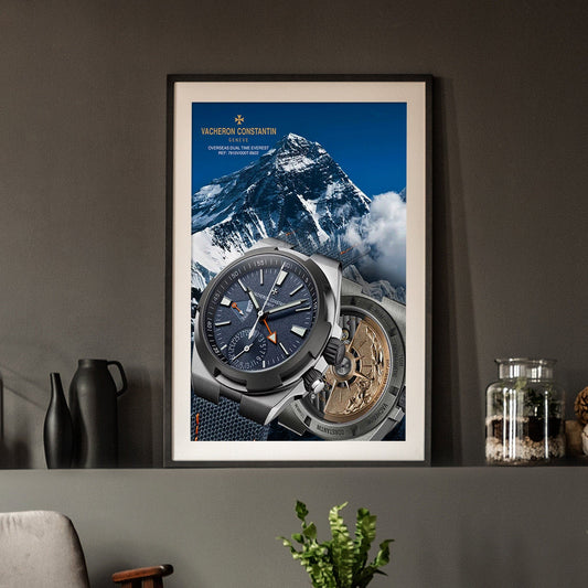 Vacheron Constantin Overseas "Everest" Dual Time Limited Editions In Titanium Poster - M & SON
