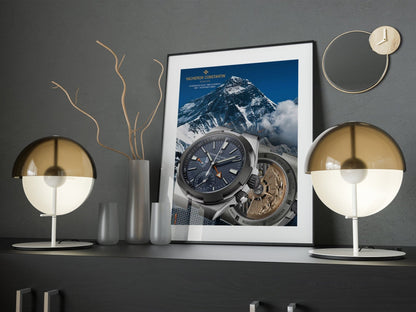 Vacheron Constantin Overseas "Everest" Dual Time Limited Editions In Titanium Poster - M & SON